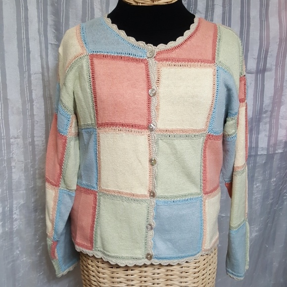 Abalone Buttons Sweater Jacket - Picture 1 of 5